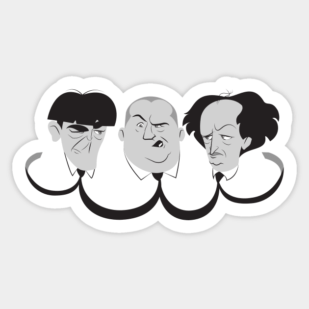 3 Stooges - Comedy Masters Sticker by Leo da Fonseca